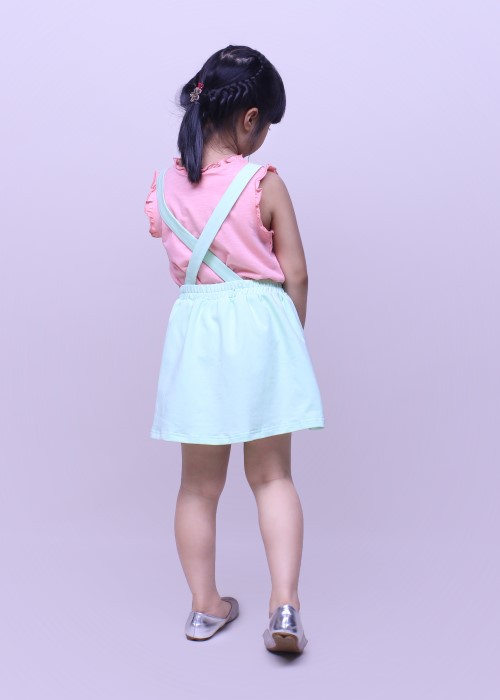 Chân váy yếm thời trang Jadiny cho bé gái màu xanh ngọc