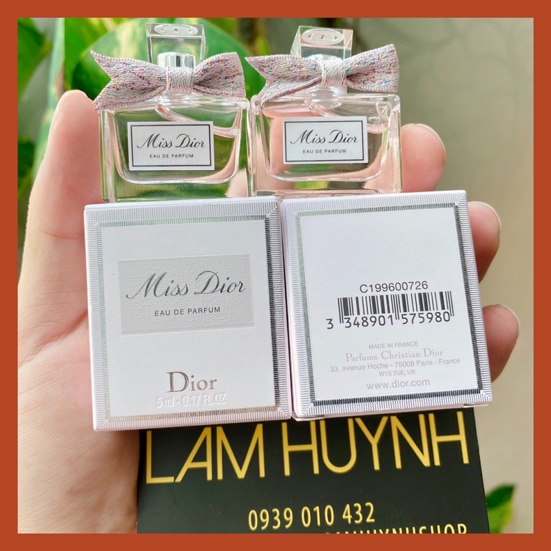 Nước hoa mini MISS DIOR EDP 5ml nơ vải