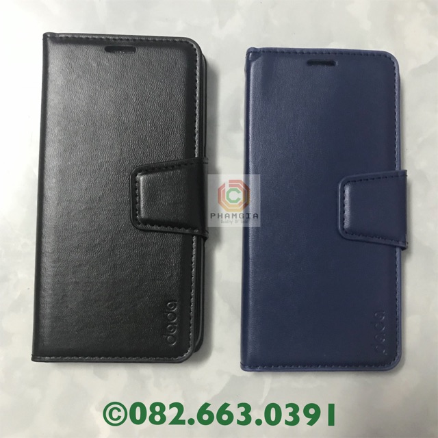 Bao da, ốp lưng nắp gập oppo a1k giả da đẹp, đa năng (có video)