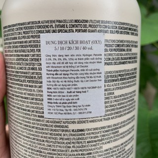 Oxy trợ nhuộm Davines cao cấp 900ml