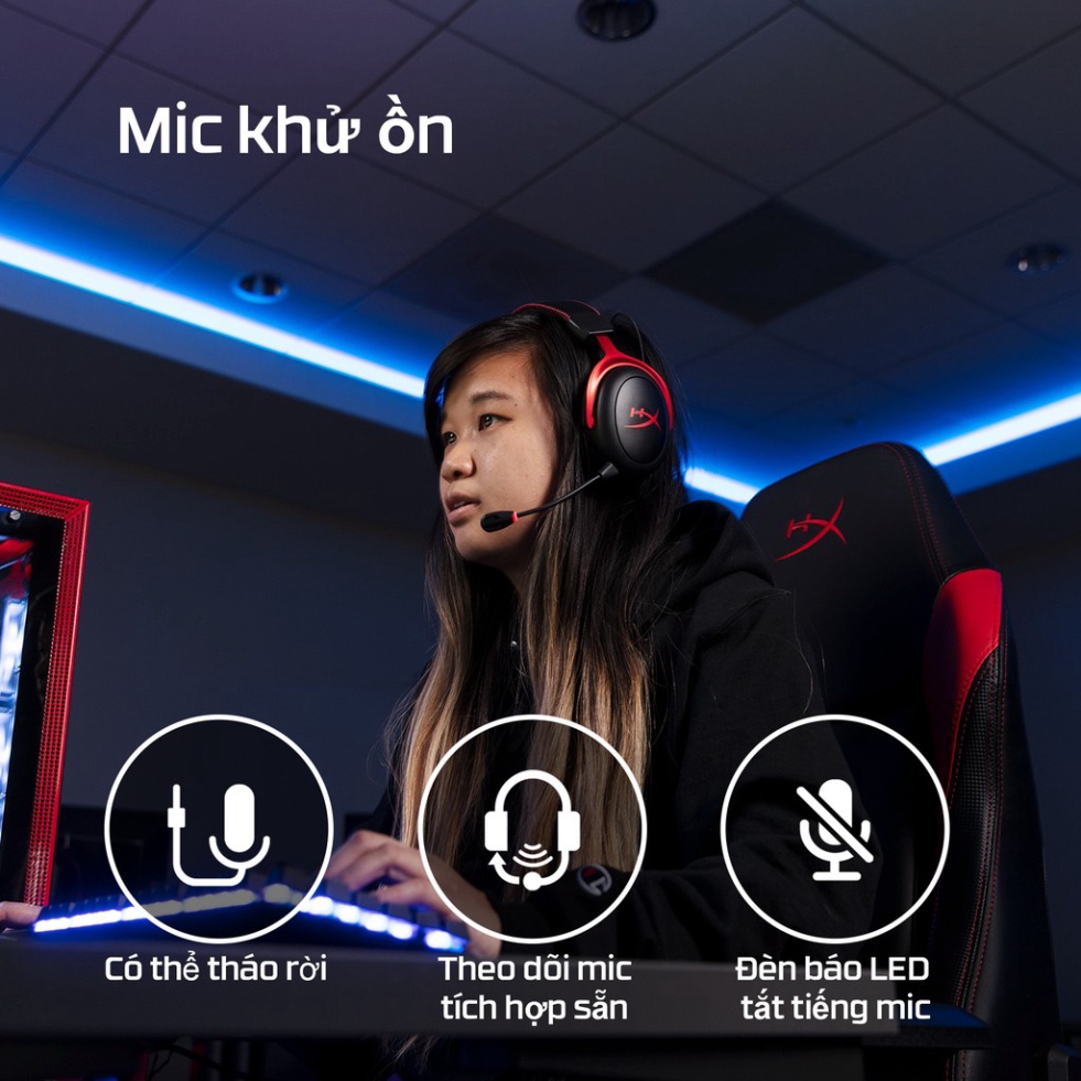 Tai nghe gaming Kingston HyperX Cloud II wireless - Red - Hàng Chính Hãng