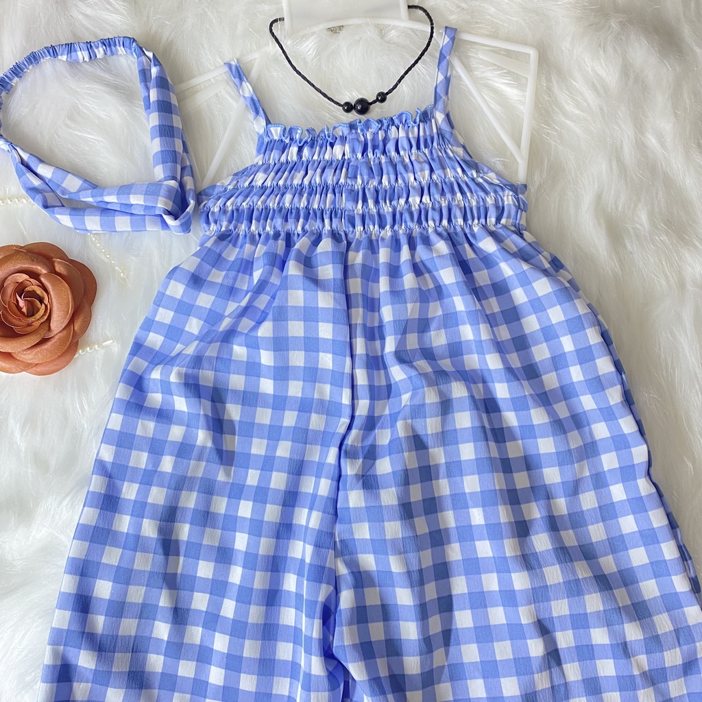 Set đồ thiết kế bé gái, bộ đồ bé gái bay caro xanh Thôi Nôi, Sinh Nhật 8-23kg Angel Baby Thời Trang Thiết Kế