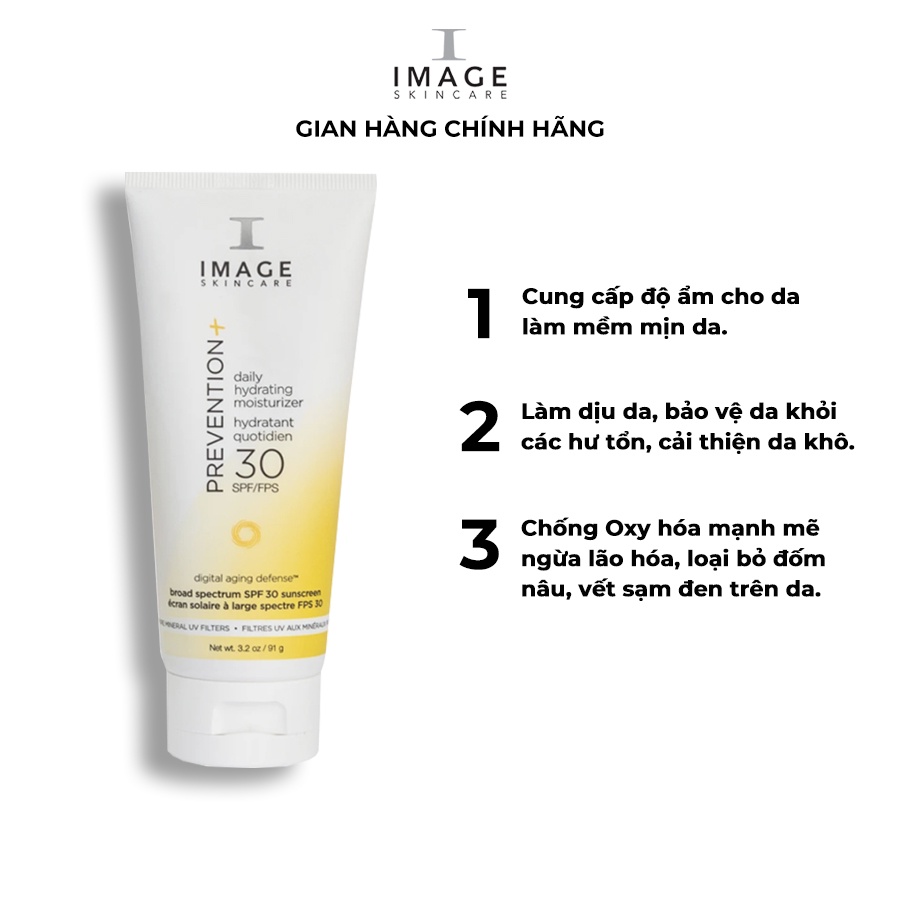 Kem chống nắng dành cho da khô Image Skincare Prevention+ Daily Hydrating Moisturizer SPF 30+ 91 gr