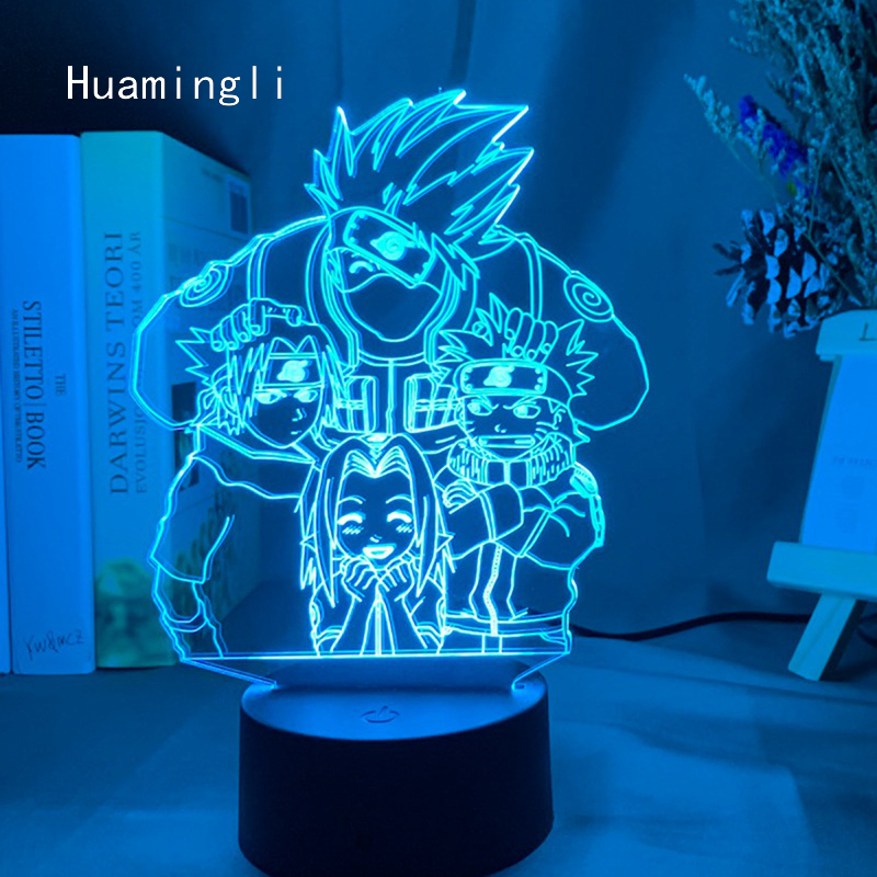 Đèn Led Hình 7 Sasuke Kakashi Hatake 3d Trong Phim Naruto