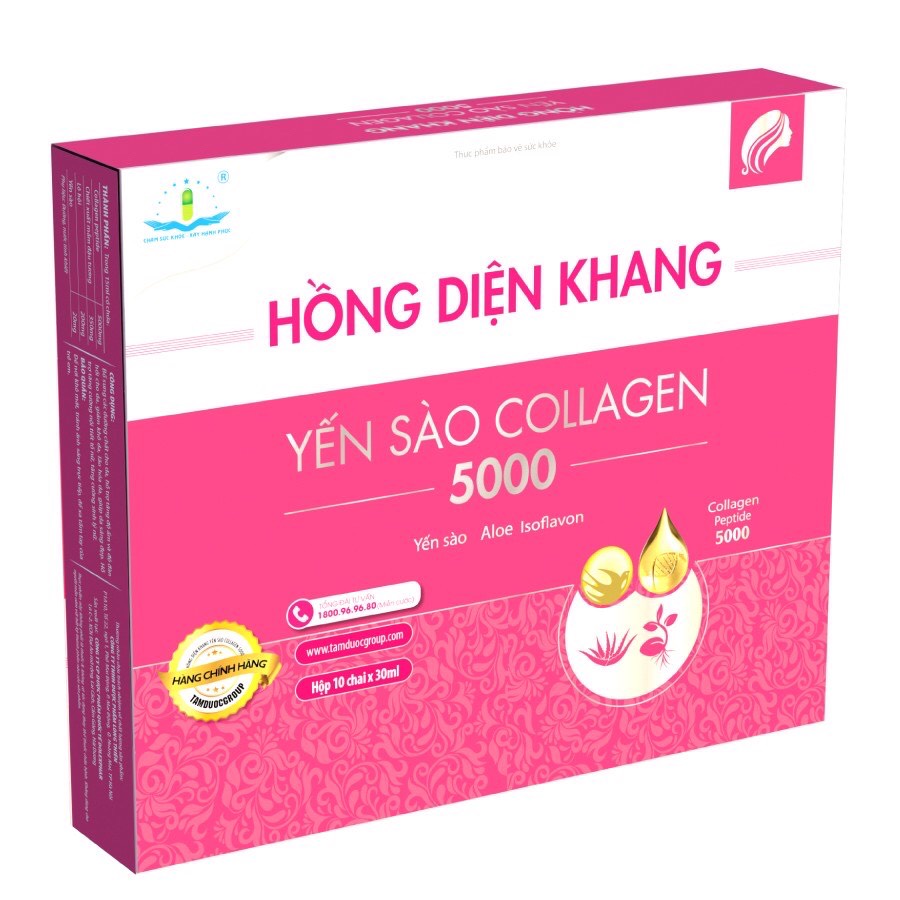 [Giá 1 Chai] Hồng Diện Khang YẾN SÀO COLLAGEN Dạng Chai