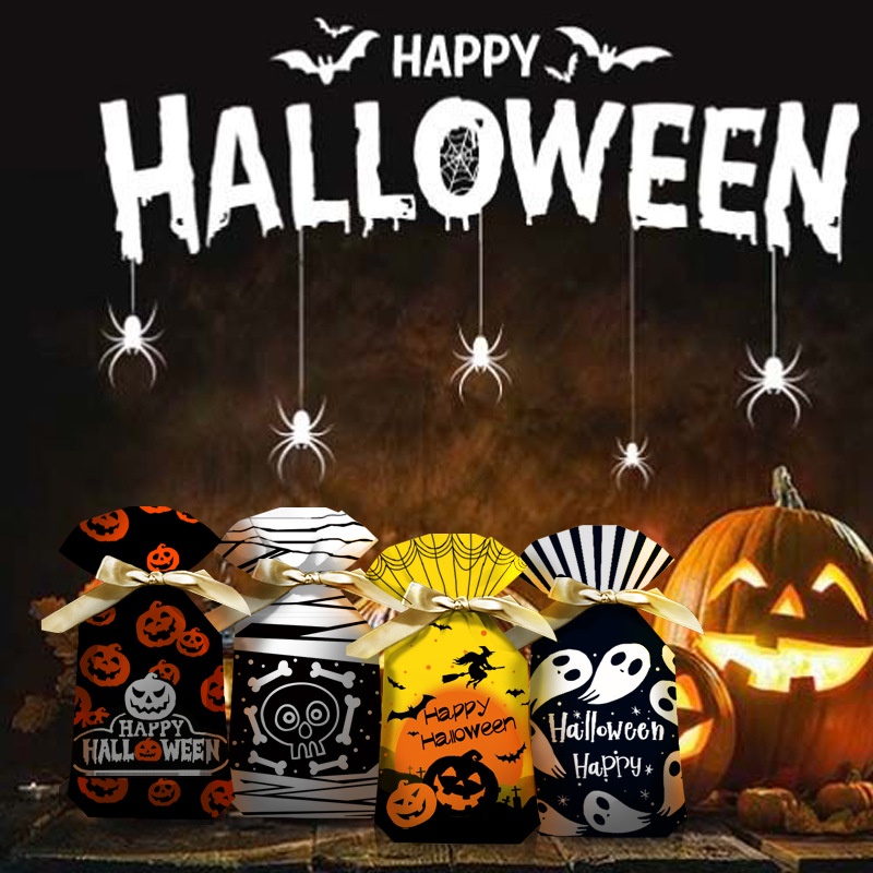 Túi đựng bánh/kẹo, bao bì đựng bánh kẹo chủ đề Halloween kích thước 15 * 23 - VUA BAO BÌ