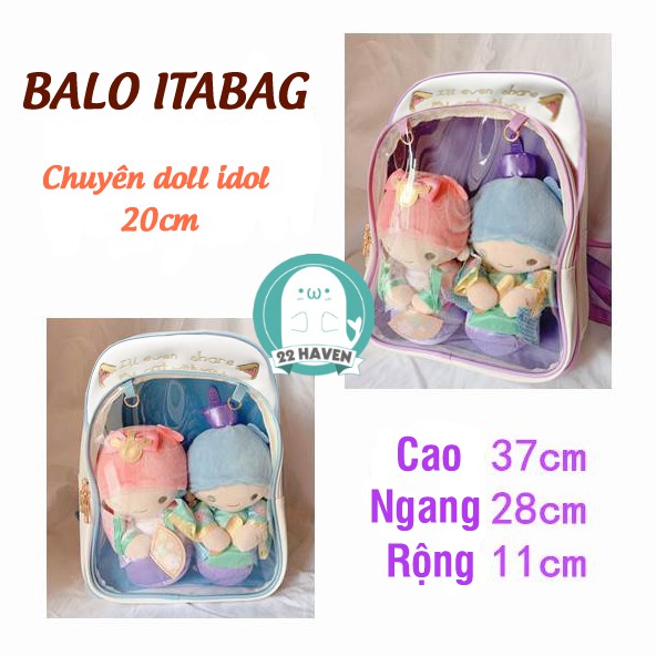 [ Tặng kim băng ] BALO ITABAG DOLL IDOL 20CM TAI MÈO