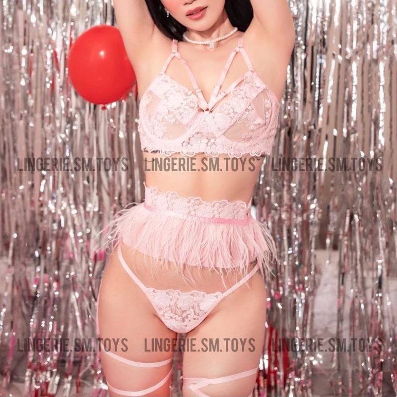 Z0470A Sweetcandy Set - Nội Y Kiểu Dáng Ngọt Ngào - Đồ Lót Nữ Phối Tua Rua Cao Cấp Gợi Cảm Quyến Rũ @lingerie.sm.toys