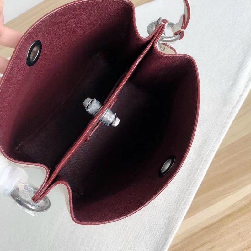 Sale Túi xách nữ da thật Coach bucket hoa phun nổi sang và cầu kỳ size vừa