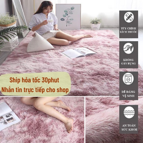 Thảm Lông Chụp Ảnh, Thảm Lông Loang Trải Sàn Trải Bàn Trang Điểm Lông Mịn Cao Cấp