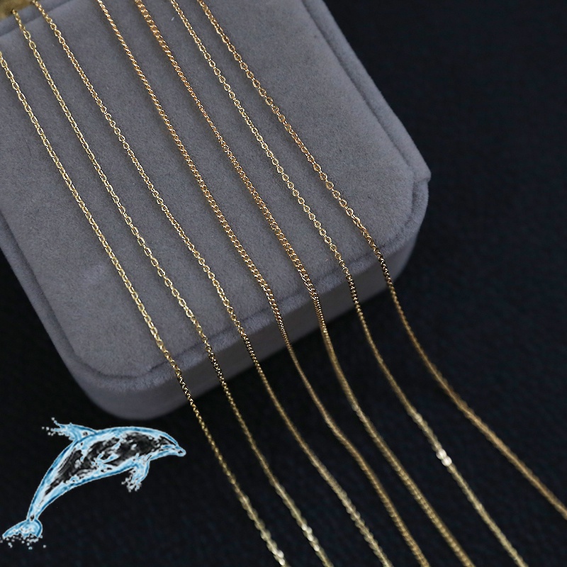 Dây Chuyền Mạ Vàng 14k Hình Chữ o Làm Tay diy Nhiều Màu Sắc