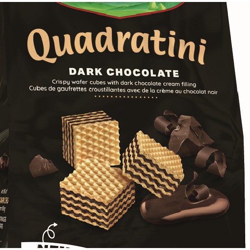 Bánh xốp Loacker Quadratini Dark Chocolate 125g