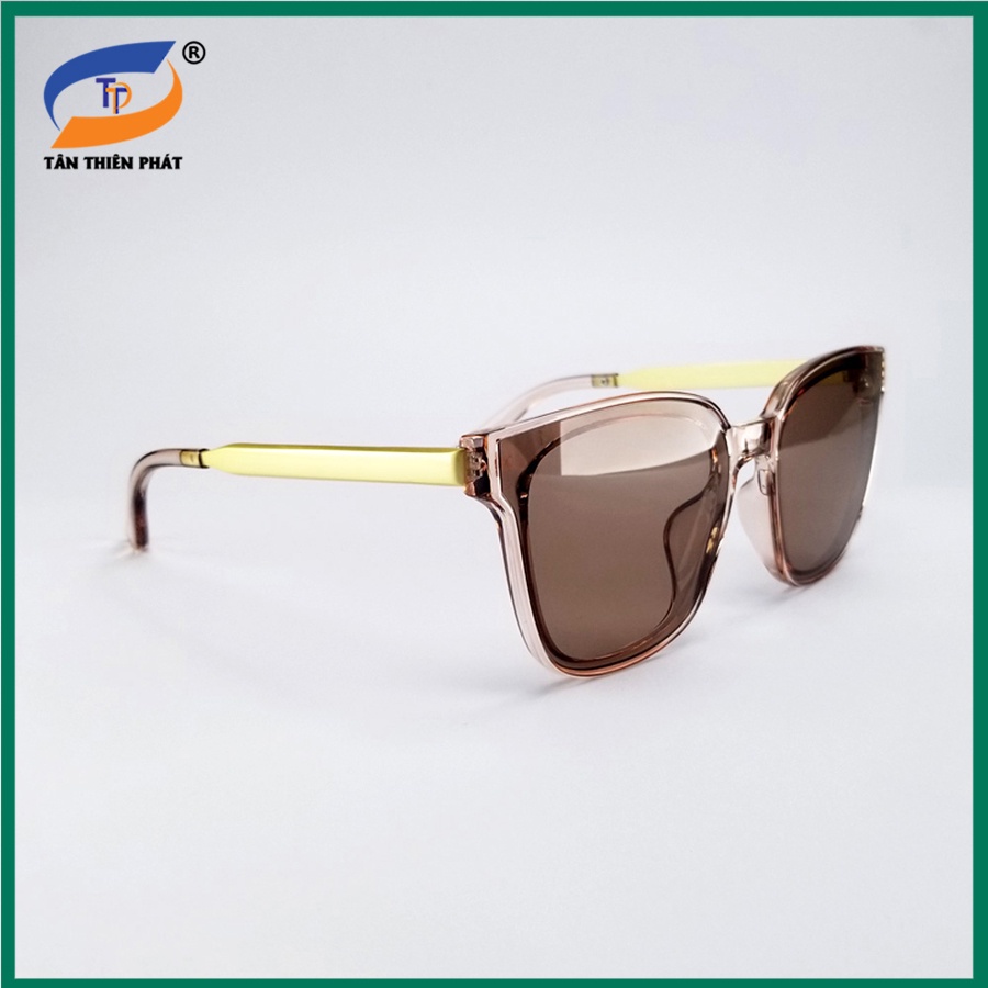 Mắt kính mát nam nữ màu đen, nâu râm mát chống nắng, tia UV 6035D. Kính mát gọng kim loại chữ V không gỉ, chống tia UV