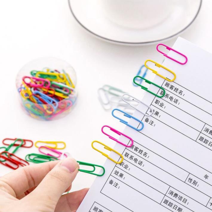 Hộp 50 Kẹp Giấy Màu Sắc H178