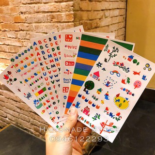 Set 6 tấm Sticker hình + Chữ