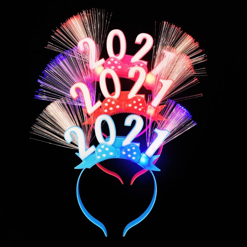 Cài Tóc Hình Vương Miện Có Đèn LED Phát Sáng Mừng Năm Mới 2021