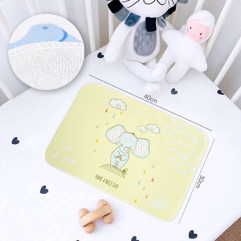 Set 5 miếng lót chống thấm cotton Goodmama cho bé khổ 30x40cm