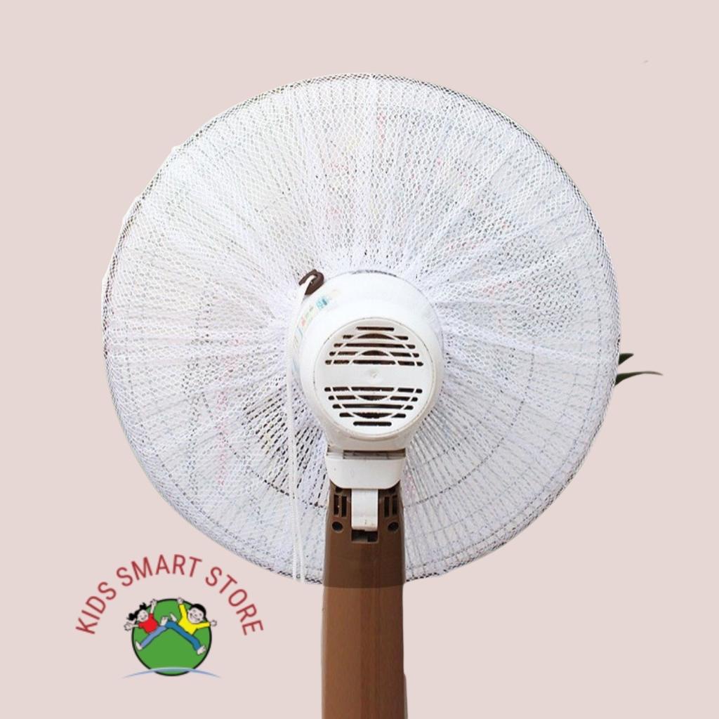Lưới bọc quạt, màng bọc quạt, lưới chắn quạt trùm kín phía sau hình thú ngộ nghĩnh an toàn cho bé yêu