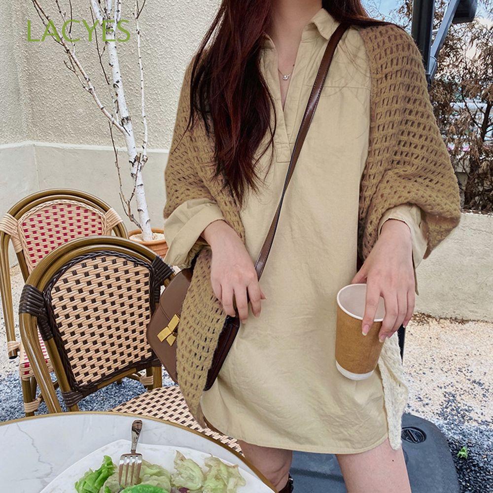 Khăn choàng cổ bằng len cashmere dệt kim lỗ phối khóa da nhiều màu sắc thời trang thu đông phong cách Hàn Quốc cho nữ