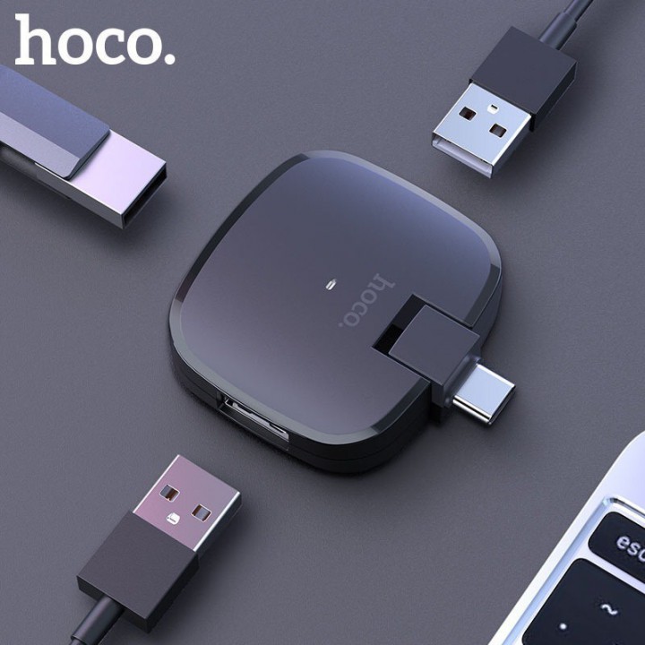 Hub Hoco HB11 Type C Ra 3 Cổng USB