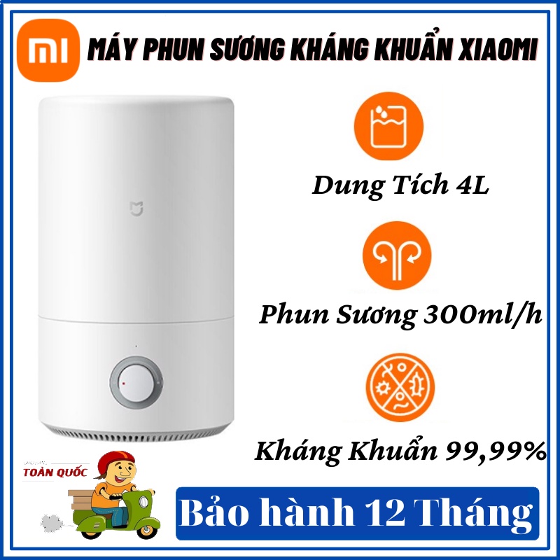 Máy phun sương tạo ẩm xiaomiMáy xông tinh dầu xiaomi dung tích 4L siêu tiện lợiBảo hành 12 tháng