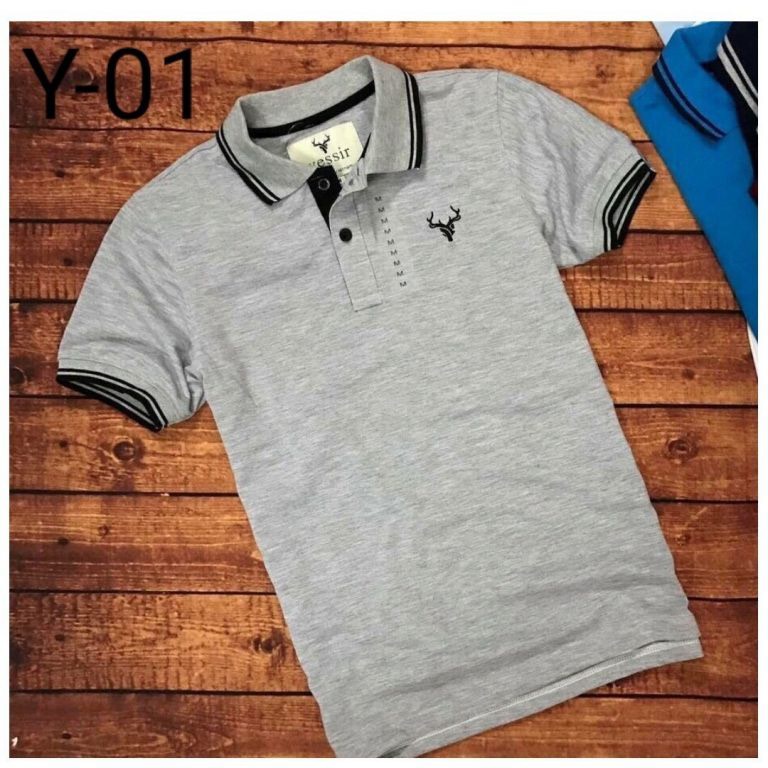 Áo thun polo nam phối cổ thêu logo YESSIR