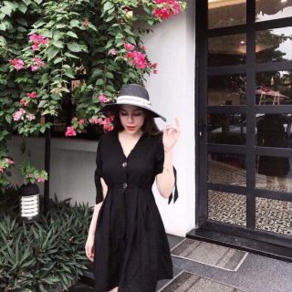 Đầm somi thắt nơ