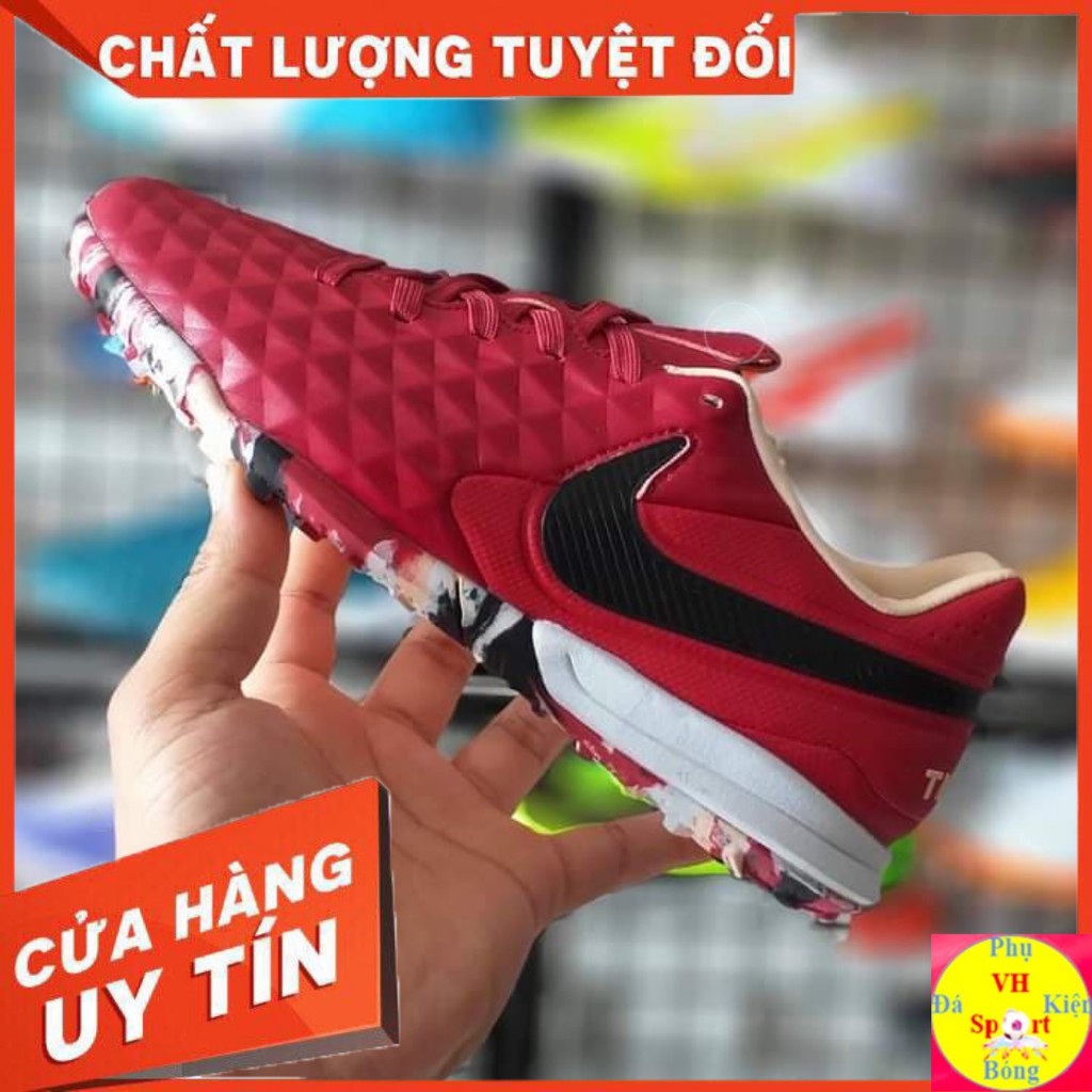 Giày đá bóng sân cỏ nhân tạo Tiempo 8 Pro Đỏ Đất TF