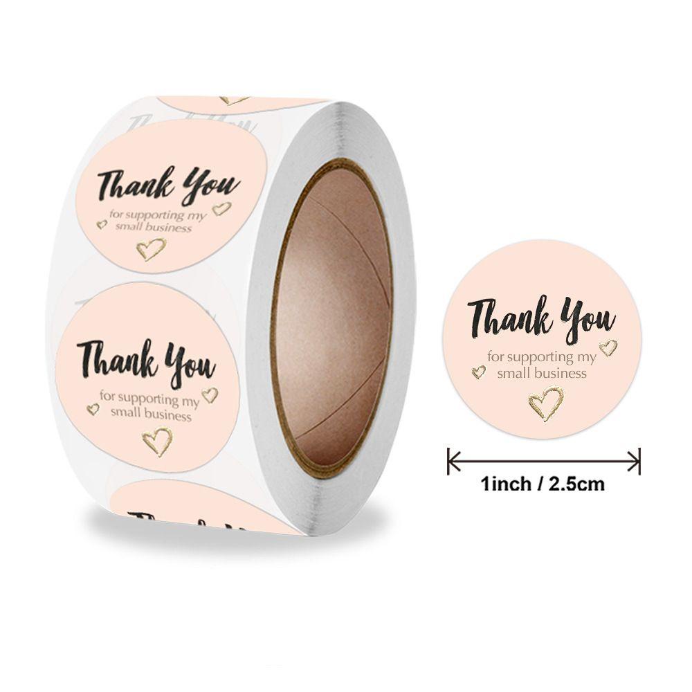 FAY Nhãn Dán Trang Trí Quà Tặng Hình Bánh Donut In Chữ Thank You