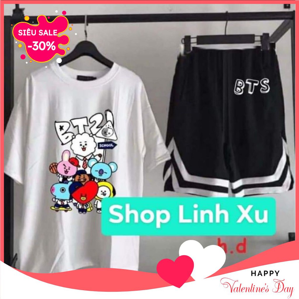 khuyến mại Bộ Quần Áo BTS 🌺 freeship 🌺 Áo Bts Tay Lỡ giá ưu đãi nhanh tay đặt hàng