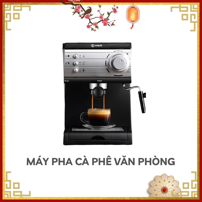 Máy pha cà phê tự động Donlim cho gia đình và văn phòng, máy pha cafe chuẩn Espresso cao cấp