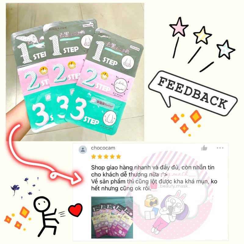 🍄 Step lột mụn giảm mụn đầu đen nội địa Trung - hãng Bioaqua 🍄