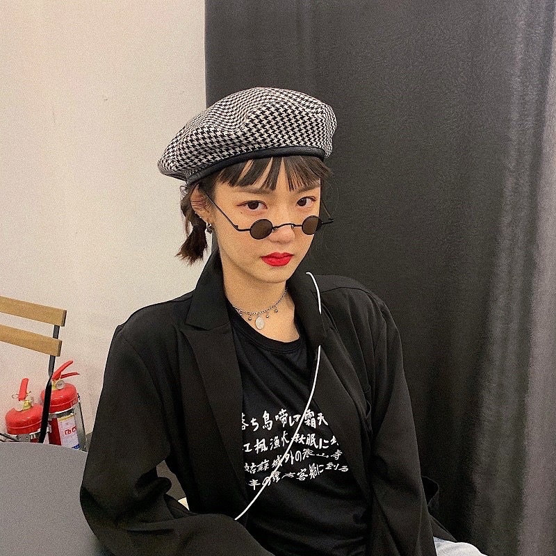 Kính thầy bói tròn nhỏ vintage nhỏ phong cách tik tok hot tren Hồng Kông Cho cả người lớn và trẻ em