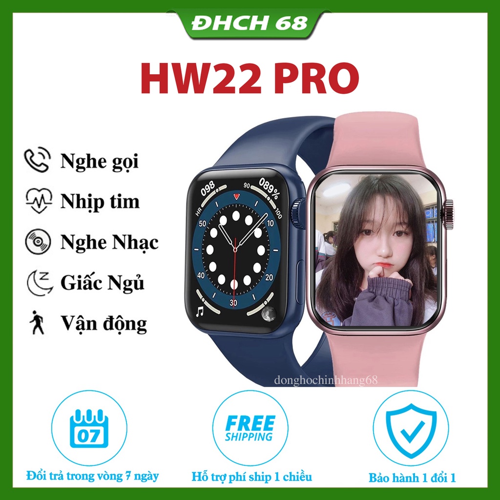 Đồng hồ thông Minh Hw22 Pro Premium Full Màn Hình, Kết Nối Bluetooth Nghe Gọi Cảm Ứng Siêu Mượt