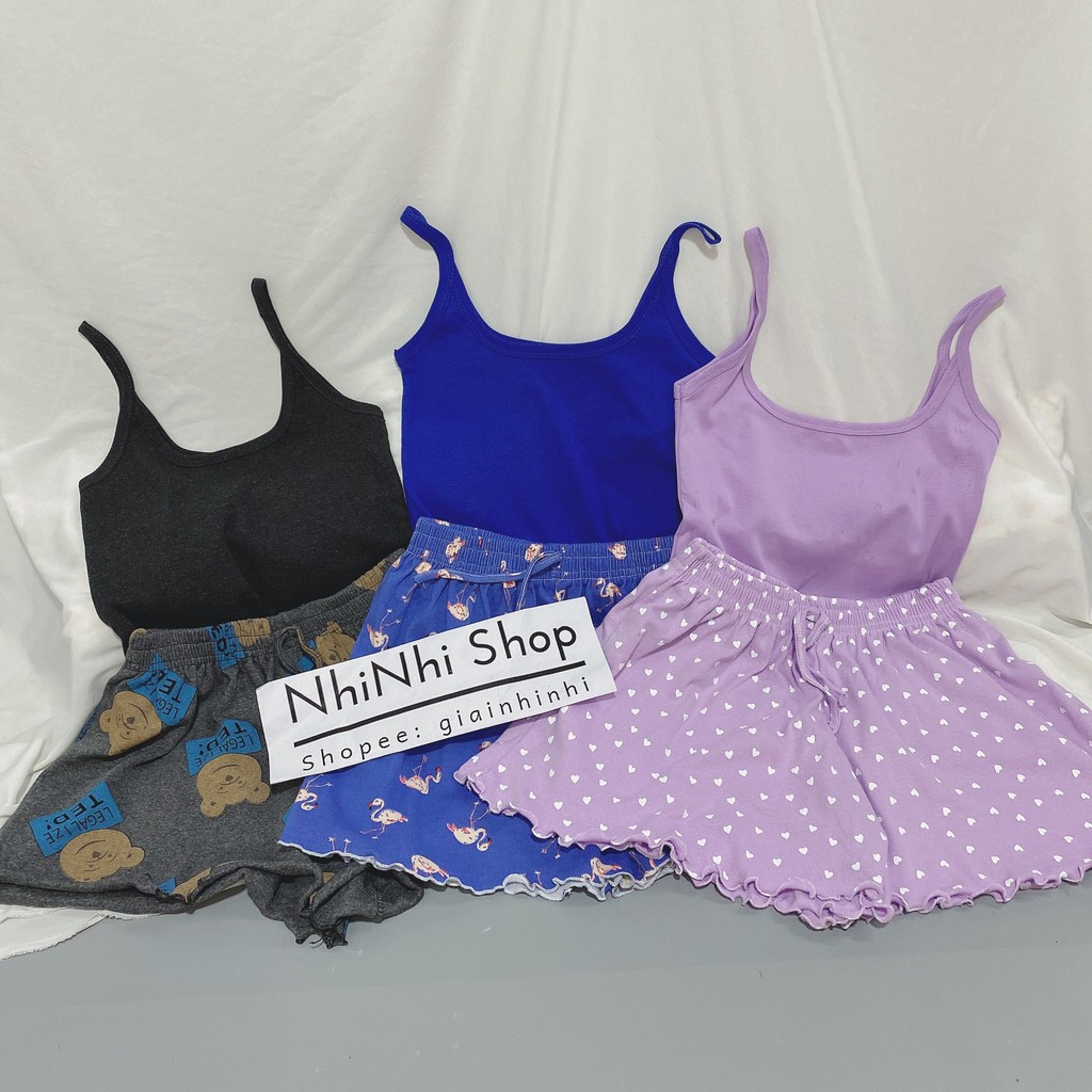 Sét đồ ngủ hai dây họa tiết sexxy co giãn, Bộ ngủ 2 dây mát lạnh BN0082 - NhiNhi Shop | BigBuy360 - bigbuy360.vn