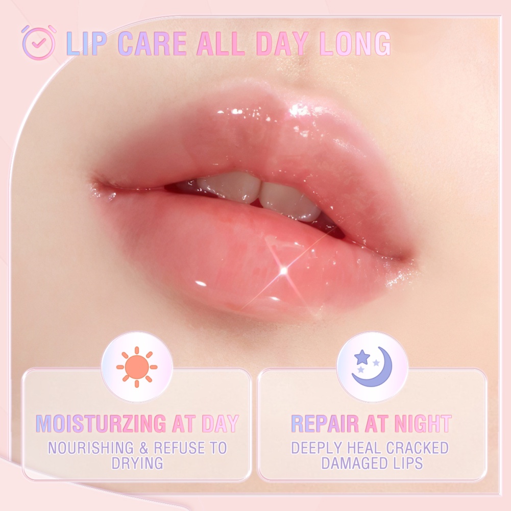 Set 2 Son Dưỡng Môi Cấp Ẩm Chống Nếp Nhăn Không Thấm Nước PINKFLASH