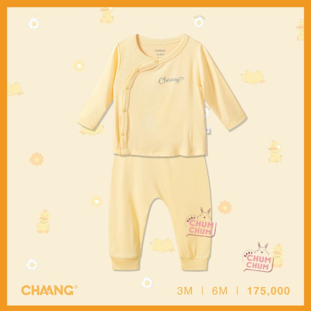 Set Bộ Cotton Dài Cúc Chéo Cho Bé Lake Chaang Babychumchum 0-06M