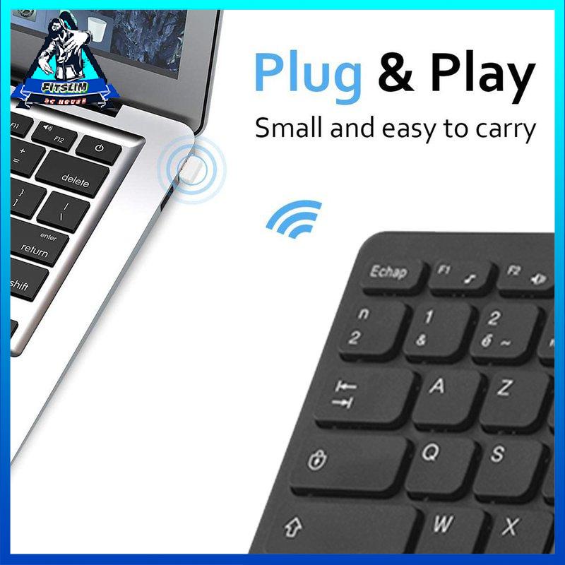 [Fitslim] Wireless French Keyboard Mouse Ultra Slim Multimedia Keyboard Mouse Combo