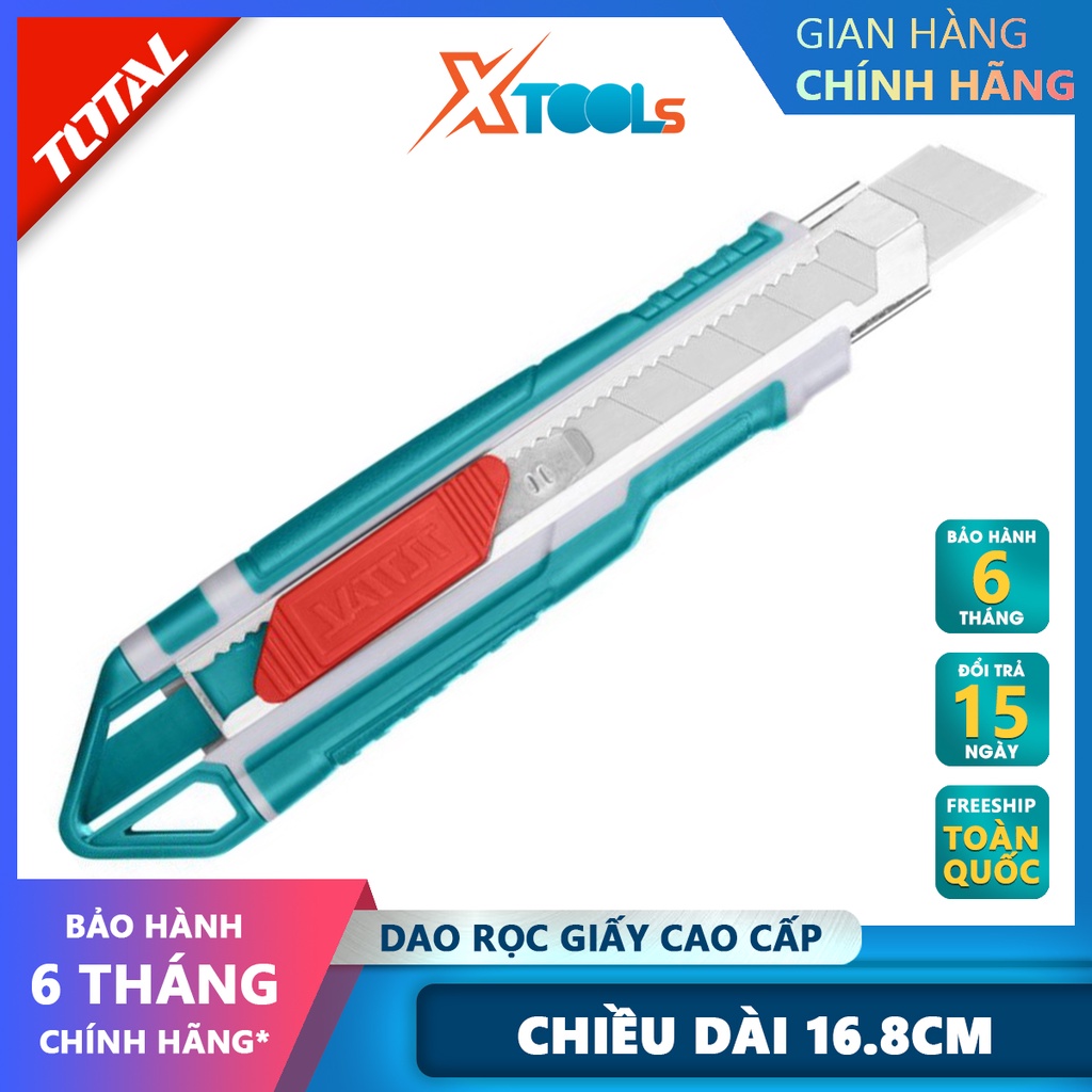 DAO RỌC GIẤY TOTAL THT511836, dao cắt giấy có chiều dài 150mm, kích thước lưỡi 9mmx80mm sắc bén, nhỏ gọn, độ bền cao