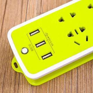 Ổ cắm điện đa năng 6 lỗ 3 cổng USB