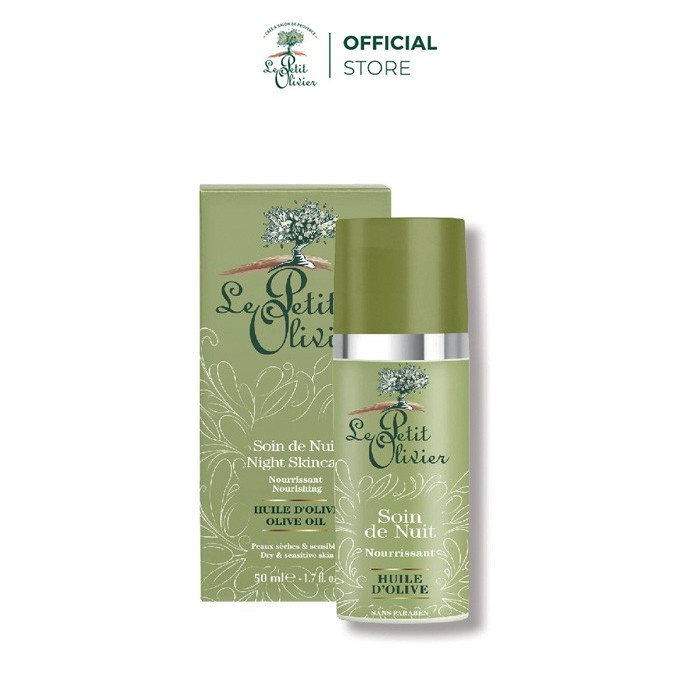 Kem nuôi dưỡng ban đêm chiết xuất dầu Olive Le Petit Olivier 50ML