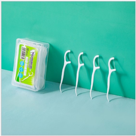 Hộp 50 chỉ nha khoa, tăm nha khoa vệ sinh răng miệng