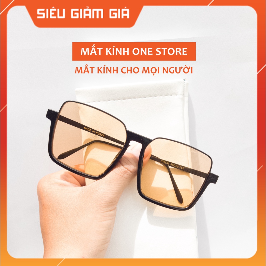 Kính mát nam nữ gọng vuông hàn quốc-gọng kính râm chống tia UV hot trend