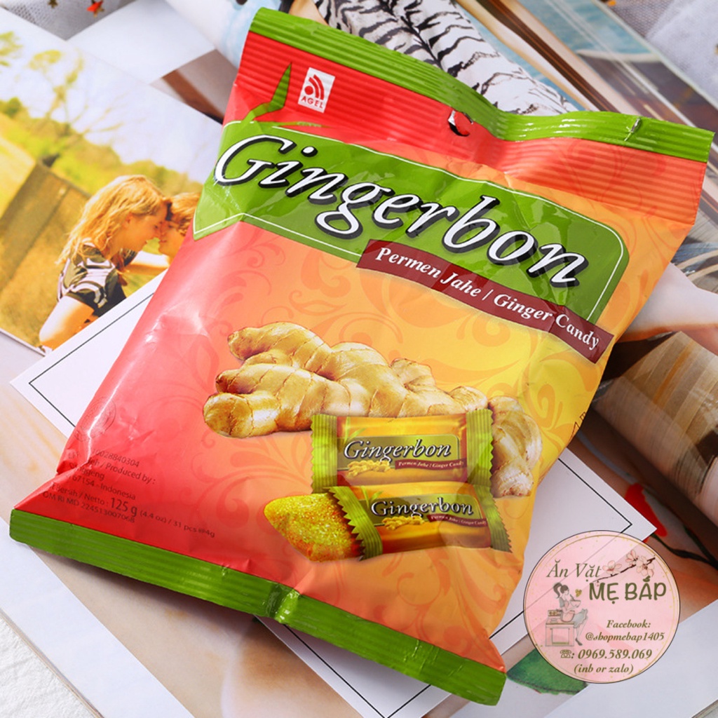 Kẹo Gừng Dẻo Gingerbon Thái Lan 125g - Kẹo vị ngọt dịu làm người ăn dễ chịu