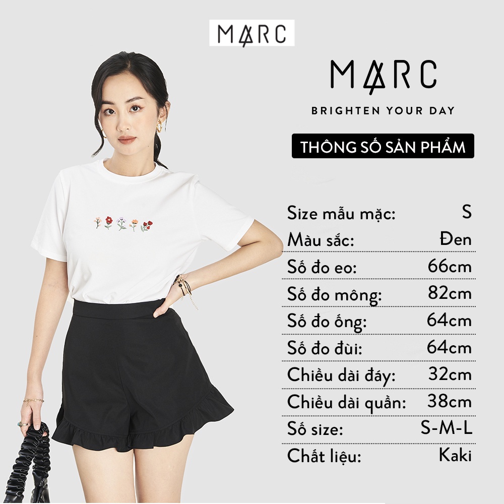 Quần nữ MARC FASHION short lưng cao viền bèo