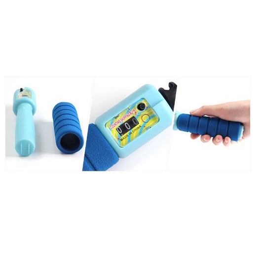 Dây nhảy dây tập thể dục 2m3 tay xốp êm có đồng hồ