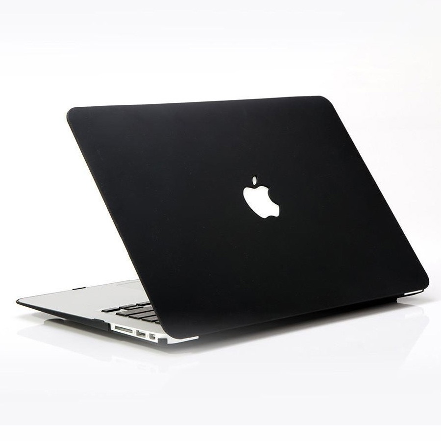 Ốp Macbook, Case Macbook Màu Đen (Tặng Nút Chống Bụi, Kẹp Chống Gẫy Sạc)