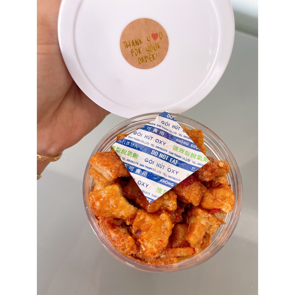 Hộp Tóp Mỡ Da Giòn ⚡ GIÁ SỐC ⚡️ Tóp Mỡ Rim Mắm Tỏi Ớt Giòn Rụm 500gr