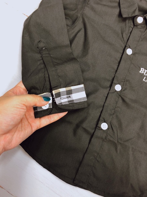 Áo sơmi đen chất siêu đẹp size 10-34kg