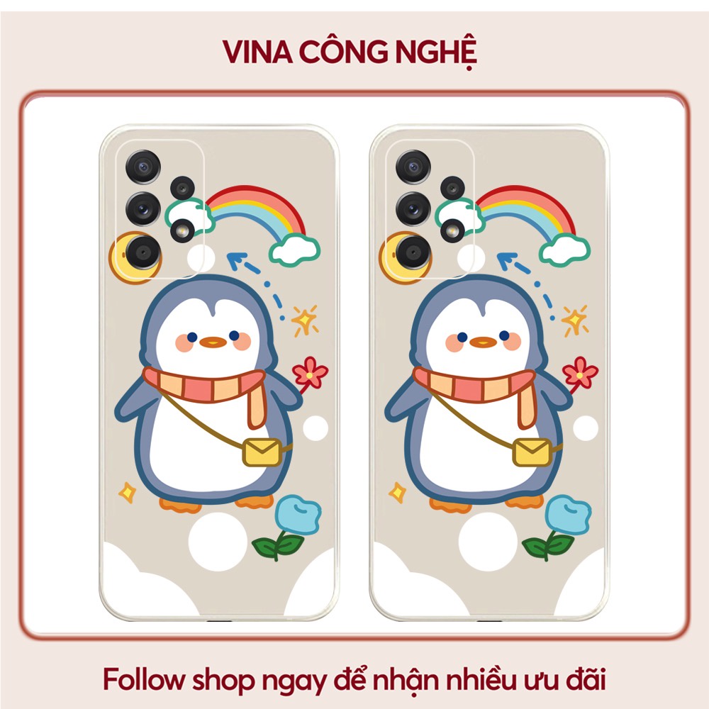 Ốp lưng Iphone 6S/6 Plus/7G/8G/X/Xs/11/12/....dẻo cạnh vuông bảo vệ camera hình Chim cánh cụt